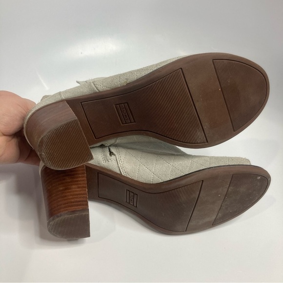 Toms gray peep Toe Heels size10 - Picture 8 of 9